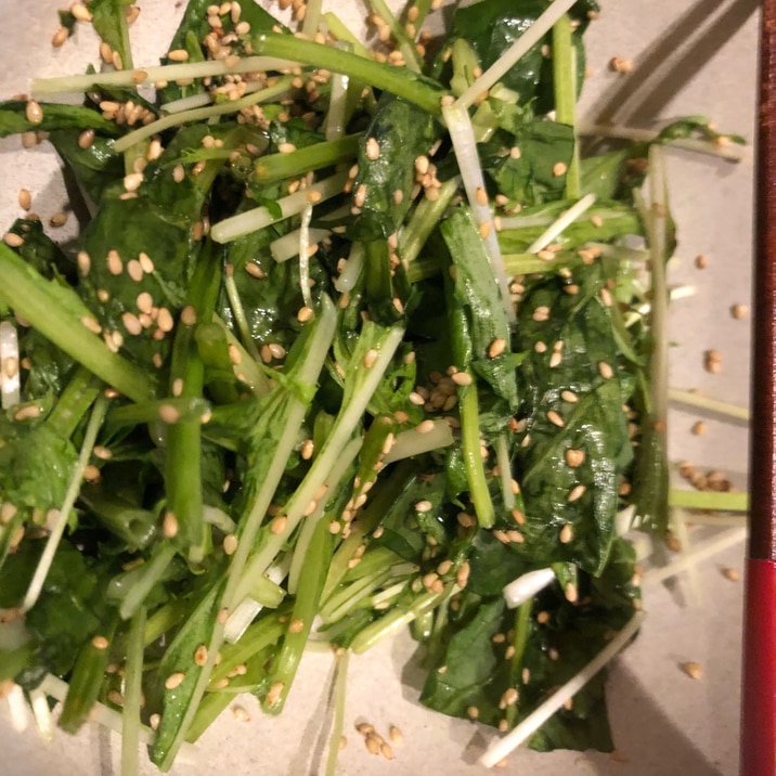 簡単!ほうれん草と水菜のおひたし!